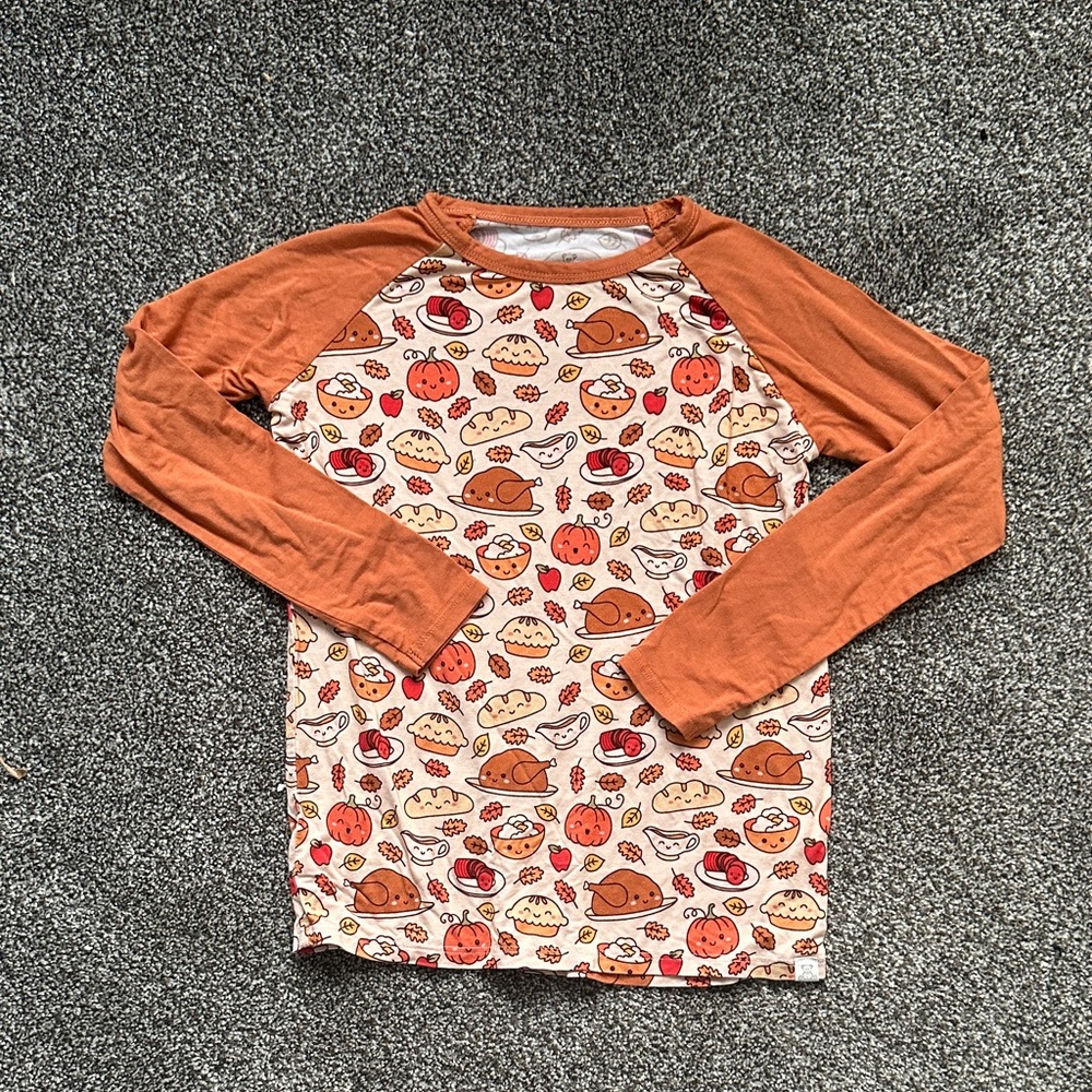 Kids' Brown and Cream Long Sleeve Shirt